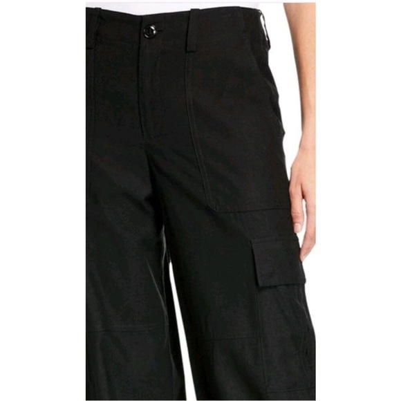 Vince Wide-leg Cargo Lightweight Drapey Woven Pants Quiet Luxury Minimalist - Picture 4 of 15